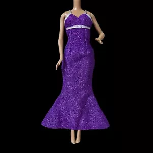 Barbie 1998 paquete de regalo de moda paquete de repuesto vestido púrpura brillante 68073-72 - Imagen 1 de 4
