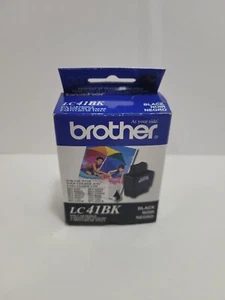 Brother LC41BK Black Ink Cartridge OEM New Genuine - Picture 1 of 7