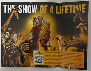 Lion King Disney 2022 Ad Flyer Broadway New York City NYC -Simba, Mufasa ,Zazu - Picture 1 of 5