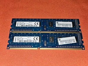 Kingston 8GB 2X4GB 1Rx8 PC3L-12800U DDR3 Desktop Memory Ram HP698650 - Picture 1 of 2