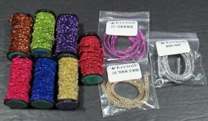 10xNeedlepoint/Embroidery THREAD KREINIK Petite & Facets/Chenille+wired metl-OZ8