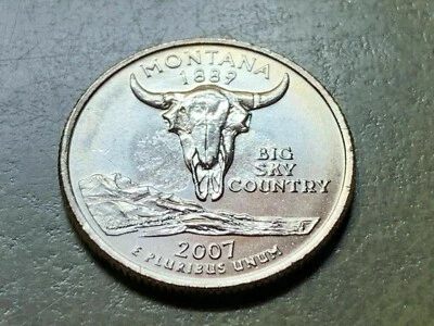 2007 P Montana Uncirculated Quarter Struck Through Errors - Image 1 of 3