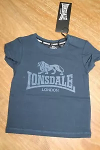 NEW LONSDALE LONDON BABY NAVY BLUE COTTON TOP TEE SHIRT SIZE 0-3 MONTH OLD - Picture 1 of 1