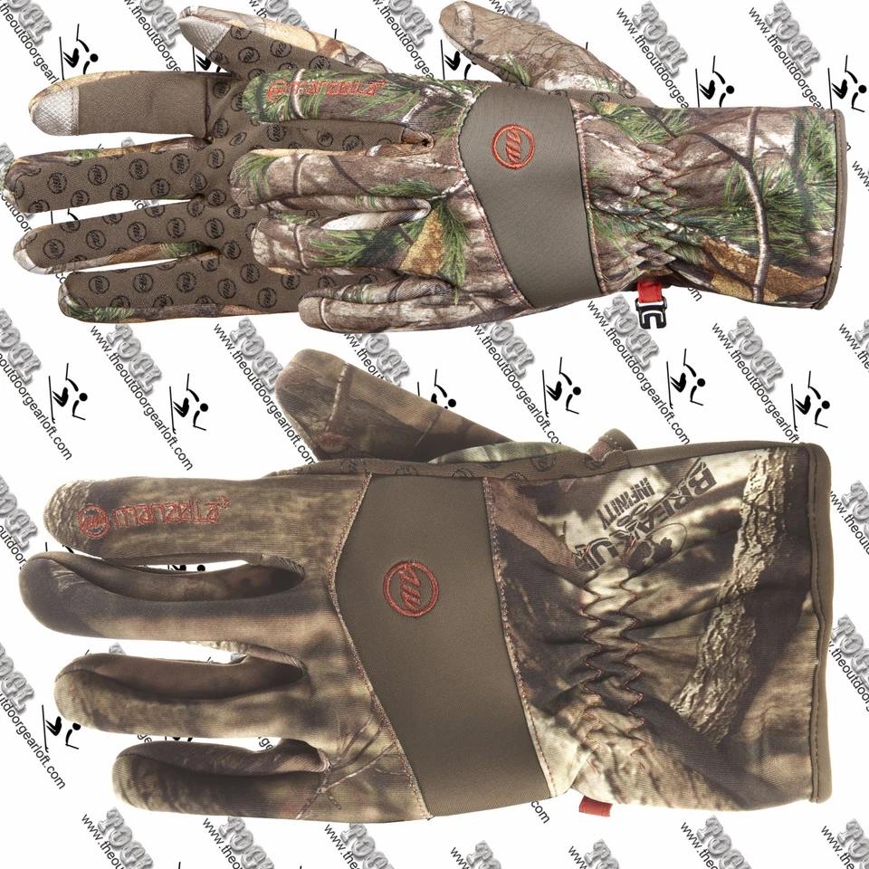 Manzella White Tail ST Bow Touch Tip 3 Ply Softshell Windproof Archery Glove - Image 1 of 1