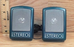 Unbranded/Generic Blue Small Portable 3.5mm Wired Stereo Speakers **READ** - Photo 1 sur 4