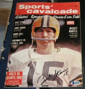 BART STARR Green Bay Packers SIGNIERTES HANDSIGNIERTES SPORTMAGAZIN BAS #A21241 - Bild 1 von 3