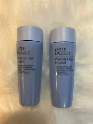 Lote 2: Loción para infusión Estee Lauder Perfectly Clean 1,7 oz * 2 = 3,4 oz en total Foto 1 de 2