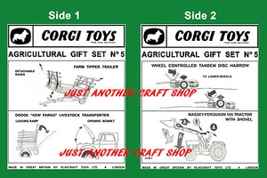 Corgi Toys GS 5 Farming Agricultural Land Rover Gift Set Instruction Leaflet - Picture 1 of 1