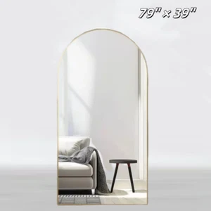 Full-length Mirror Floor Mirror Large Entryway Dorm Bathroom Mirrors 79"×39" New - Picture 1 of 7