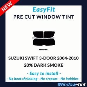 EasyFit Static Pre Cut Tint For Suzuki Swift 3-door 2004-10 - 20% Dark Rear - Picture 1 of 3