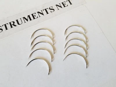 SS 10 PCS PACK SUTURE NEEDLES 1/2 CIRCLE Surgical INST