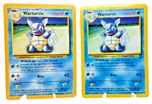 Pokemon Wartortle 42/102 Base Set & 63/130 Base 2 Set Non holo WOTC Vintage LP - Bild 1 von 5
