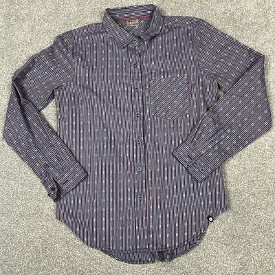 Camisa Marmot Seaside Ultra Para Mujer’s M Ligera Franela Geométrica Botón Espalda Foto 1 de 4