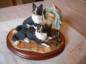 Border Fine Arts 'A Long Day Ahead' - 2 Collies Waiting - Society SOC9 B0037 - Picture 1 of 13