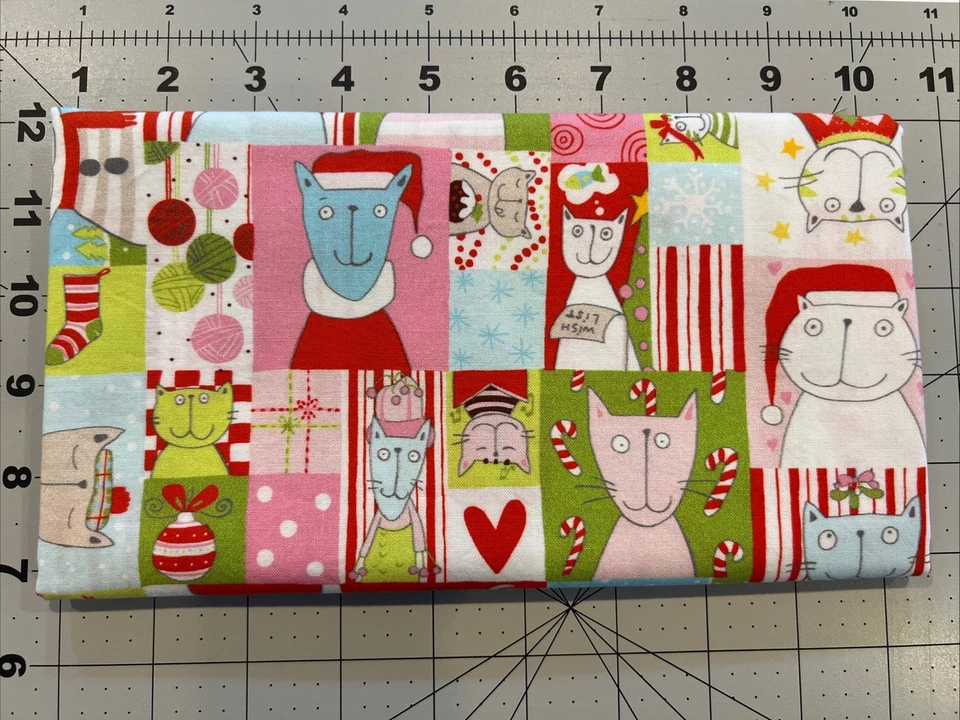 "Kitty Kristmas" - The Alexander Henry Fabrics Collection. 28”L X 36”W - Image 1 of 1