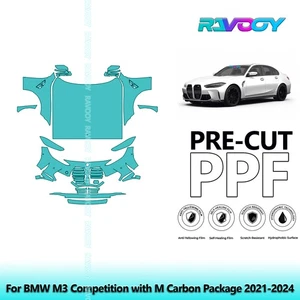 Paint Protection PPF Kit For BMW M3 Competition with M Carbon Package 2021-2024 - Picture 1 of 7