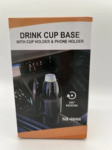 Car Cup Holder Expander Adapter with Phone Holder 2In1 Adjustable Cup Holder - Photo 1 sur 4