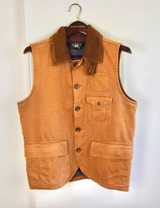 RRL Double Ralph Lauren Hunting Barn Vest Wool Lined Medium M Vest Jacket - Picture 1 of 6