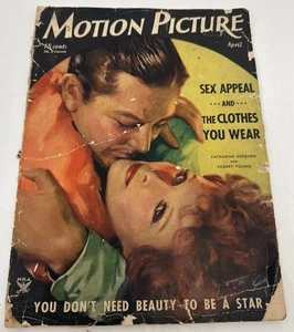Motion Picture Magazine April 1934 Katharine Hepburn/Robert Young On Cover - Picture 1 of 18