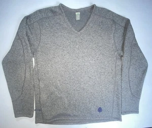 Stio Pullover Herren Fleece V-Ausschnitt grau Granger Reißverschlusstasche Gr. Large Jackson Hole, WY - Bild 1 von 10