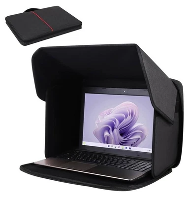 Parasole Portatile Protezione Antiriflesso Privacy Cover per Lavoro Esterno Computer 14" - Immagine 1 di 4