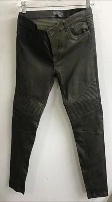 Leggings Vince Cuero Oliva Apretados Moto Elásticos Nuevos con Etiquetas Talla 6 Foto 1 de 4