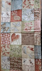 RED ROOSTER "HEARTSTRINGS" 22281 WHIMSICALS LOVE WORDS COTTON FABRIC 1/2+ YD - Picture 1 of 3