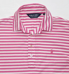POLO GOLF Ralph Lauren gestreiftes Hemd Herren SMALL S rosa Pony Bay Harbor Pima - Bild 1 von 6