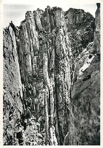 AK - Schweiz - Säntis - Lisengrat mit Bergsteigern - Berghotel Säntis - Bild 1 von 2
