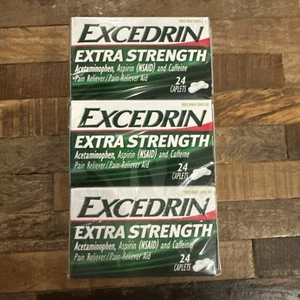 * LOT of 3* Excedrin Extra Strength Pain Relief Caplets - 24 Count Each - Picture 1 of 1