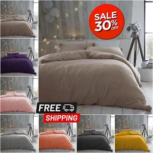 Fleece Duvet Set Teddy Bedding Thermal Warm Quilt Cover Single Double King Size - Picture 1 of 58