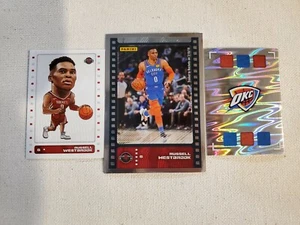 2019-20 Panini Sticker & Card #334 & 63 SILVER Russell Westbrook + Logo (3 Card) - Picture 1 of 2