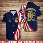 Custom Freemason US Flag Prince Hall 1784 PHA F&AM 3D Hawaiian Shirt Size S-5XL
