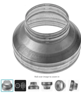 Metal Reducer Solid Ducting 6" 150mm to 4" 100mm ASK FOR ANY different size - Picture 1 of 1