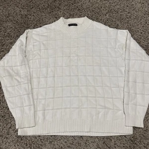 Vintage Consensus Sportswear Cream Pullover Crewneck Sweater Mens Size XL - Picture 1 of 6