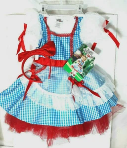 Girls Size XS (4) The Wizard of Oz Dorothy Glitter Dress Costume, Halloween - Picture 1 of 9