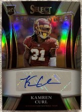 Kamren Curl 2021 Panini Select Rookie Signatures Auto Silver Prizm SSP-KCU