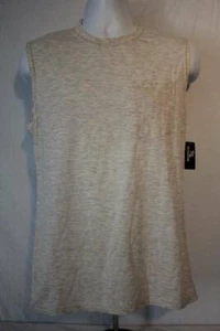 Mens Tank Top Muscle Shirt Size Medium Sports Athletic Gray Pocket Workout Gym - Picture 1 of 2
