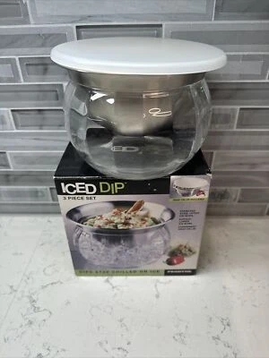 NEW Prodyne ICED DIP 3 Piece Serving Set (2010/IC-6) Stainless Steel Dip Bowl - Image 1 of 4