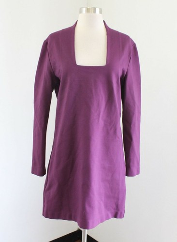 Abito Kate Spade Saturday viola scollo quadrato in maglia taglia L