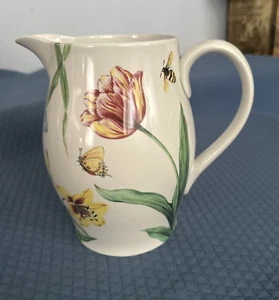 Williams-Sonoma Spode English Floral Pitcher 7.5" Tall 2006 - Picture 1 of 7