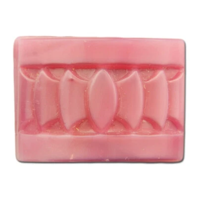 Cabujones grabados vintage checos decorativos de vidrio rosa 18x13 mm (4) cabina 775D Foto 1 de 3