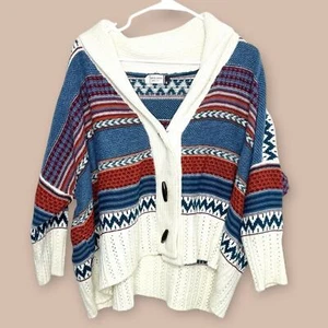 Jon & Anna Strickjacke Toggle Southwestern Print Boho Oversized Größe S Small EUC - Bild 1 von 6