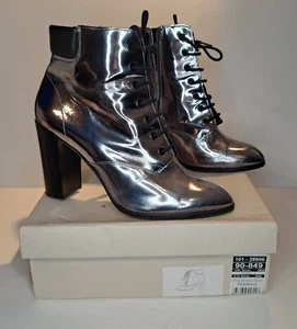 Attitude Schnürstiefel Blockabsatz Zinn Metallic Damengröße 6 von Office - Bild 1 von 16