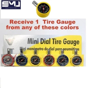 Victor 22-5-60195-8 Auto Mini Dial Tire Pressure Gauge Tire Gauge 5-60 PSI Color - Picture 1 of 2