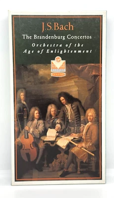 J.S. BACH / THE BRANDENBURG CONCERTOS 2-CASSETTE BOX SET (1989) VIRGIN CLASSICS - Image 1 of 4