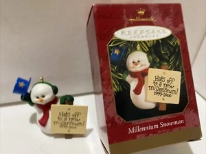 Hallmark Keepsake Ornament Millennium Snowman 1999 Christmas - Picture 1 of 6