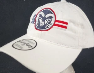 CSU Colorado State Rams White Embroidered Zephyr Adjustable Campus Cap Hat Adult - Picture 1 of 9