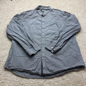 Reaction Kenneth Cole Long-sleeve Button-up Pattern Check Shirt, Men's XL (Grey) - Picture 1 of 8
