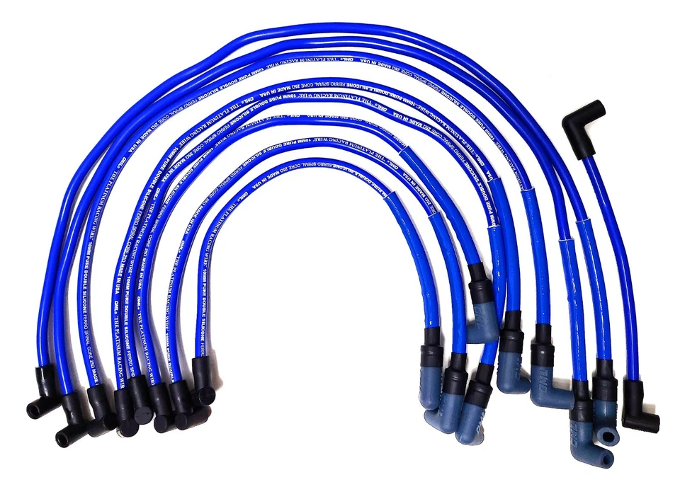 Juego de cables de bujía azul de 10 mm de alto rendimiento para camioneta Chevy/GM V8 94-95 48358B Foto 1 de 2